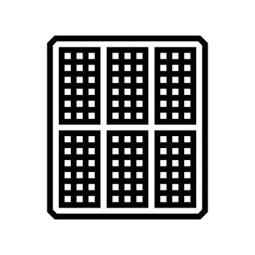 Array solar panel line icon vector illustration Illustrazione stock