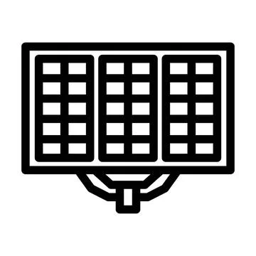 Array solar panel line icon vector illustration Illustrazione stock