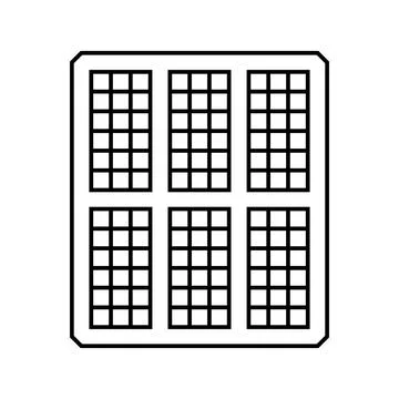 Array solar panel line icon vector illustration Illustrazione stock