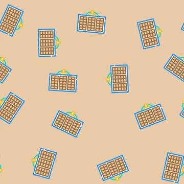 Array solar panel vector seamless pattern Stock Illustration