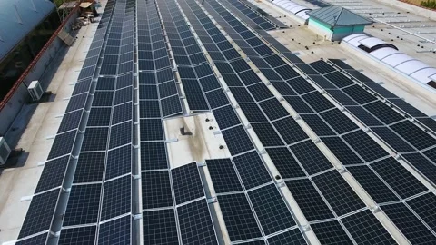 Array Of Solar Panels. Concept of sustainable. Clean Energy Concept. 4K Footage Stock Footage 232702609