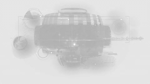 Array of stock market infographics in virtual space, animated on alpha channel. Stock Footage 149733036