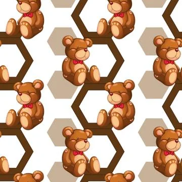 Array of teddy Stock Illustration
