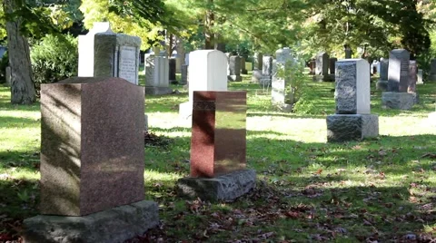 Array of Tombstones Stock Footage 42705297