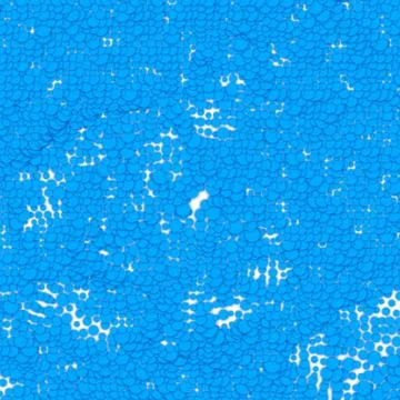 Array of vector blue paper cut circles with shadows. Abstract geometric backg Ilustración de archivo