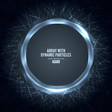 Array Vector With Dynamic Particles. Round Shape Of  . Graphic Abstrac Ilustración de archivo