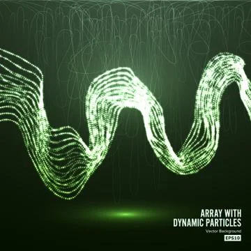 Array Vector With Splash Emitted Particles. Round Shape Of  . Visualizatio Ilustración de archivo