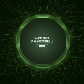 Array Vector With Splash Particles. Technology Motion Design. Digital Abstract Ilustración de archivo
