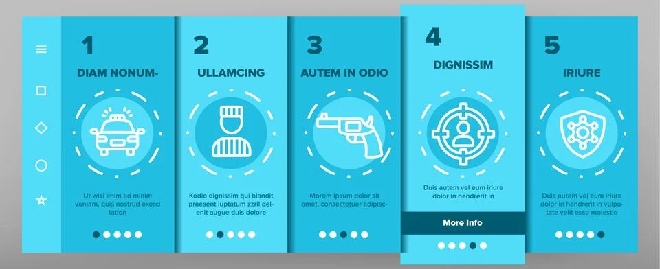Arrest Onboarding Vector Stock Illustration