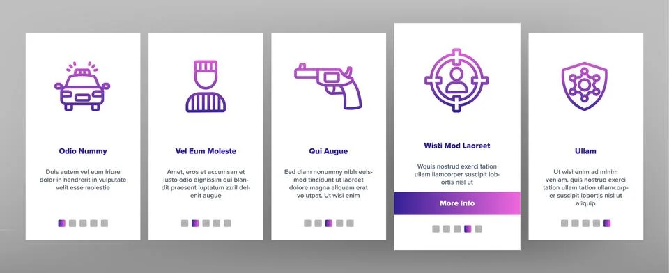 Arrest Onboarding Vector Stock Illustration