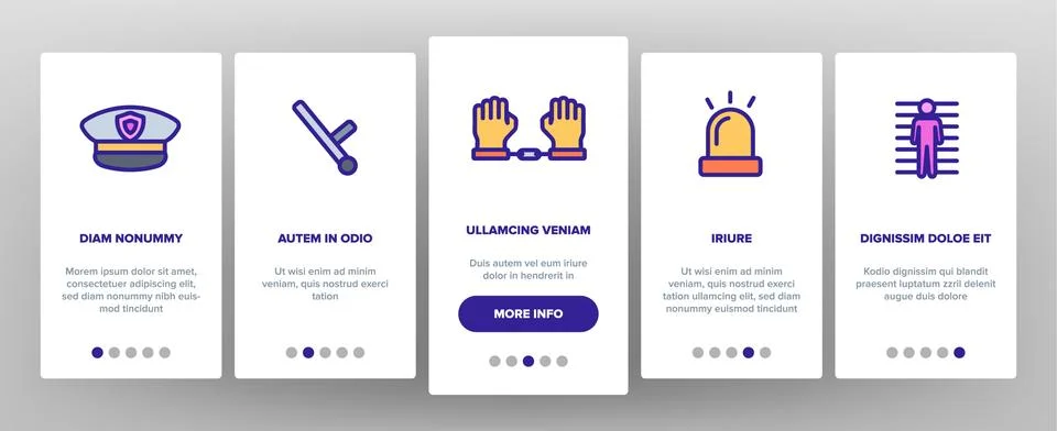 Arrest Onboarding Vector Stock Illustration