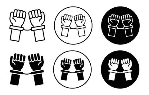 Arrested icon Stock Illustration
