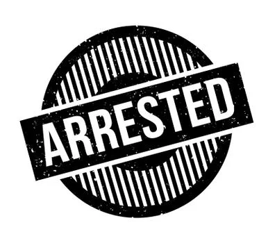 Arrested rubber stamp Stock Illustration