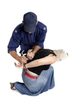 Arresting a criminal Stock Photos