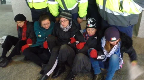 Arrests at AIPAC protest Stock Footage 47531109