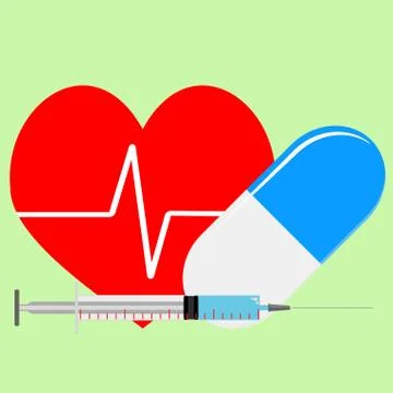 Arrhythmia treatment vector Stock Illustration