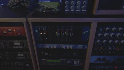 [ARRI LOG-C] Prores 2.5K Audio Switch Board Console Stock Footage 114579575