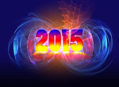 Arrival of 2015 Stock Illustration