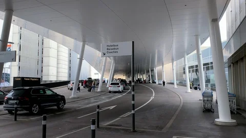 Arrival at the airport, by car. Stock Footage 105029381
