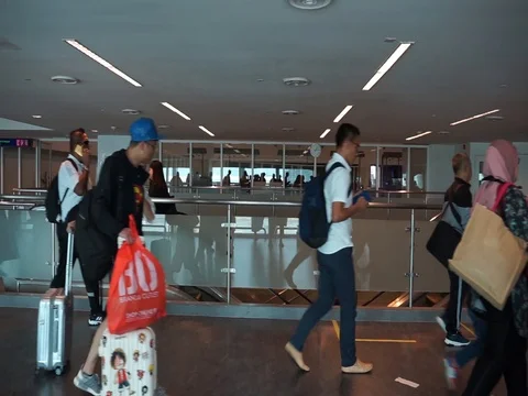 Arrival at the airport Stock Footage 110092209