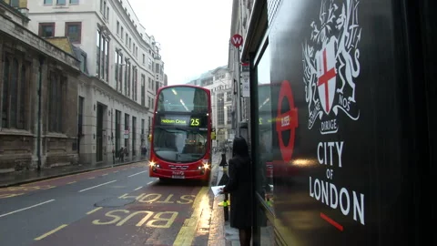 Arrival and departure of a bus Stock Footage 297197546