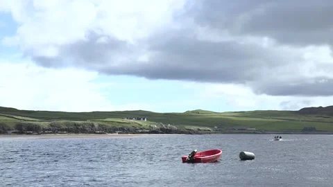 Arrival of the Cape Wrath ferry Stock Footage 158175967