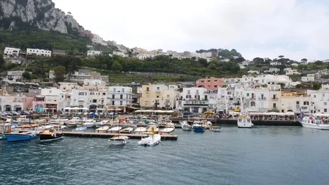 Arrival at Capri by ferry Stock Footage 89567178