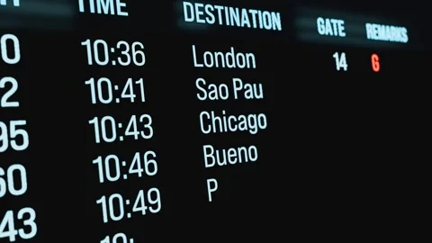 Arrival departure board. Stock Footage 303965272