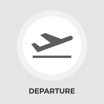 Arrival flat icon Ilustración de archivo