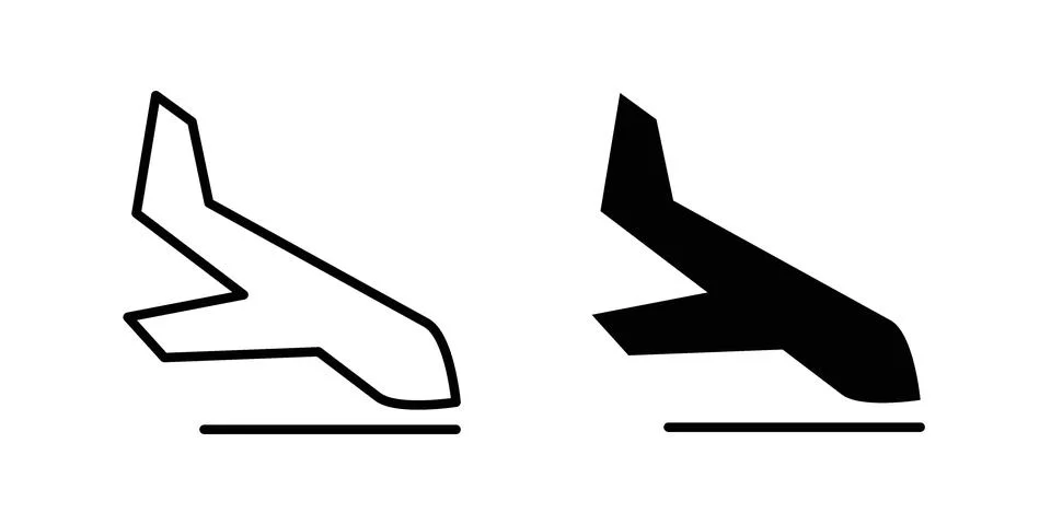 Arrival icon vector design illustrations 库存插图