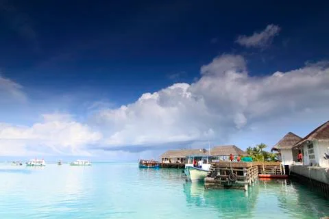 Arrival jetty Stock Photos