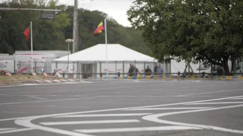 Arrival karting race Stock-Footage 220929297
