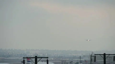 Arrival of the plane to the airport, Stock Video Pond5