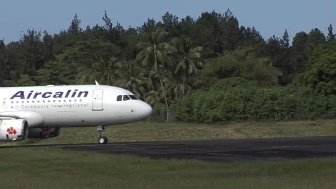 Arrival of a plane in front of the terminal Stock Footage 297202977