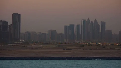 Arrival to the port of Abu Dhabi Stock Footage 71456736