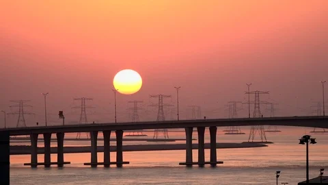 Arrival to the port of Abu Dhabi Stock Footage 71479605
