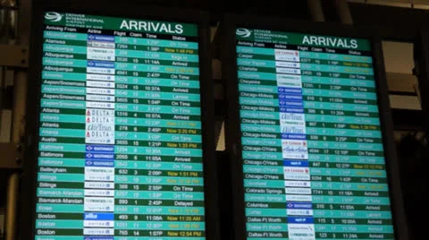 Arrival Sign at DIA Stock-Footage 25316762