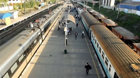 Arrival train Stock Footage 79573314