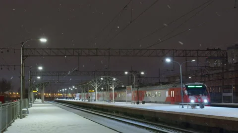 Arrival of the train Stock Footage