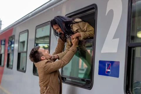 Arrival by train Stock Photos