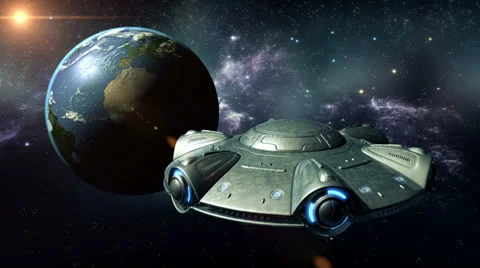 Arrival of the UFO Stock Footage 24723705