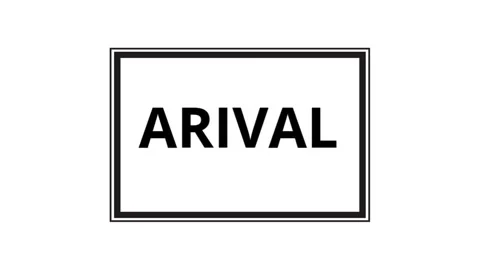 Arrival video with black background Stock Footage 334041518