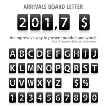 Arrivals board Иллюстрация