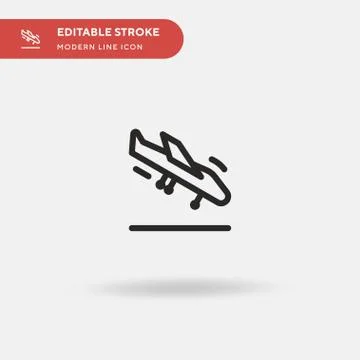 Arrivals Simple vector icon. Illustration symbol design template for web mobi Ilustración de archivo