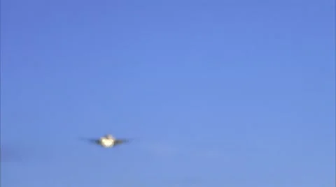 An arriving aeroplane Stock Footage 11301771