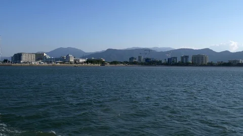Arriving in Cairns by ferry on return from reef trip Video stock 100533648