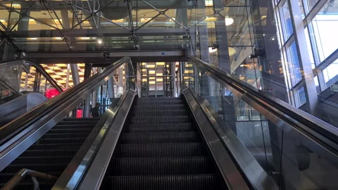 Arriving on Escalator at Oslo Internatio... | Stock Video | Pond5