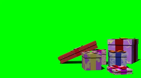 Arriving festive boxes Stock Footage 48781577