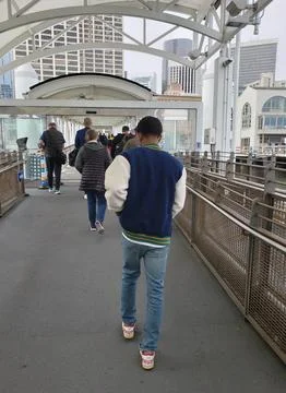 Arriving at Gate E, San Francisco Ferry Terminal from Vallejo. Stock Photos