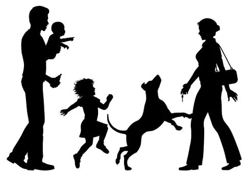 Arriving home Stock Illustration